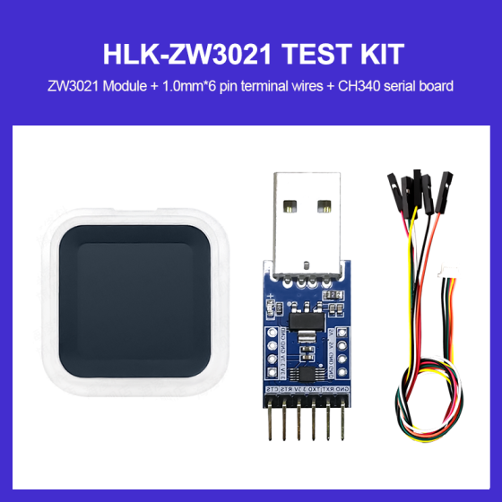 Hi-link HLK-ZW3021 capacitive touch fingerprint sensor module testboard surface array semiconductor fingerprint recognition module